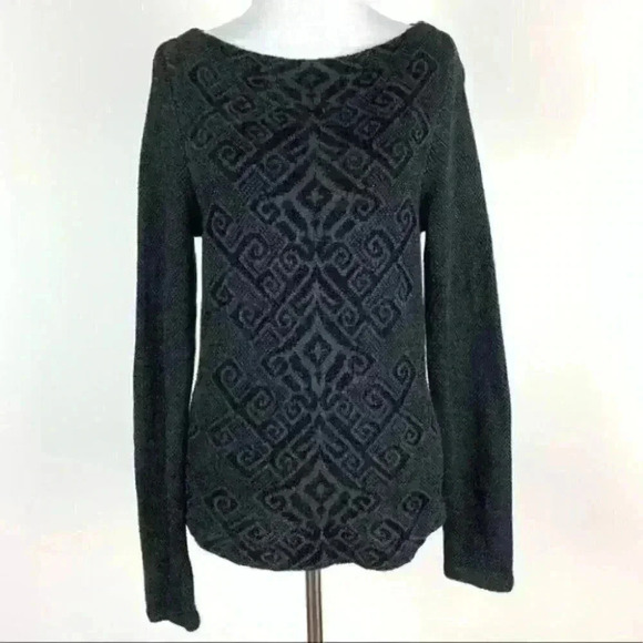 Lauren Ralph Lauren sweater sz M black geometric - Picture 1 of 10